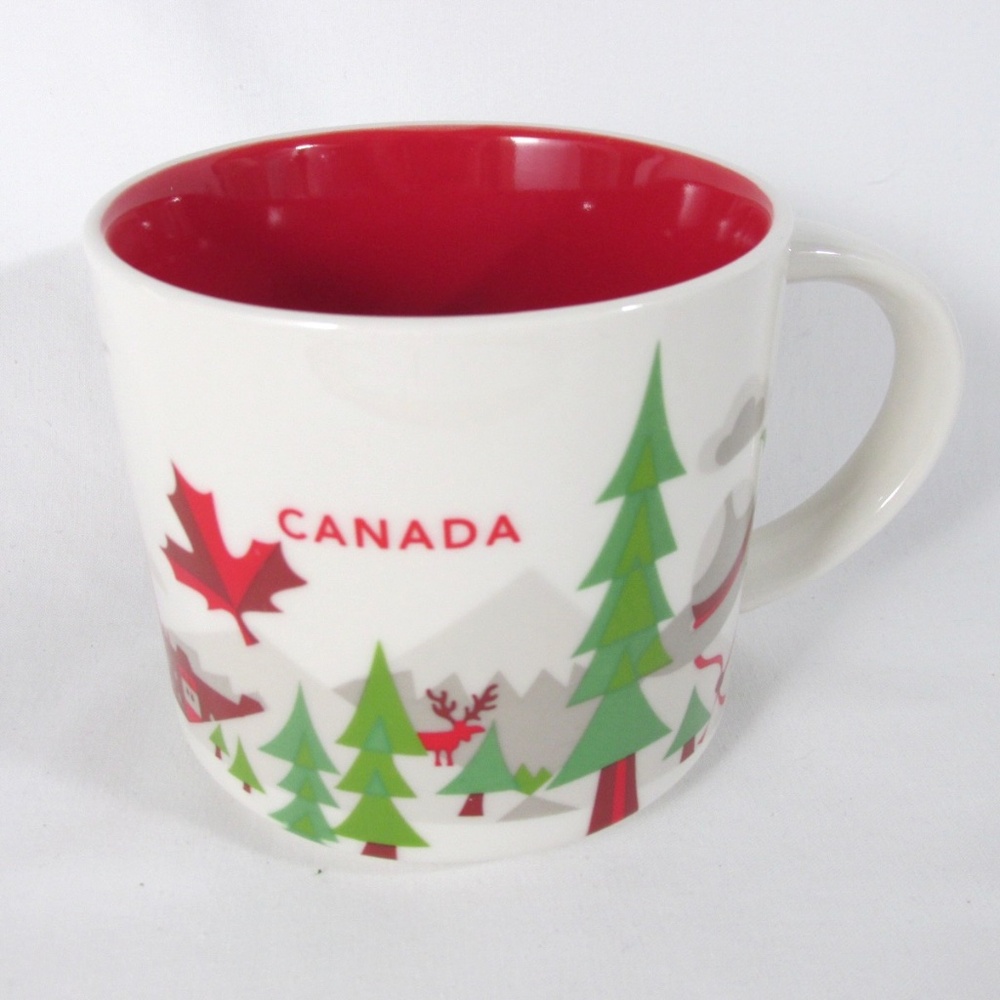 Starbucks Coffee Mug Canada You Are Here Collection 14oz 2012 Maple Leaf Moose